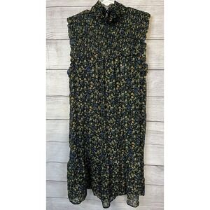 Wild Fable Women's Dress Size XS Black Ditty Floral Print Mini Sundress Shift